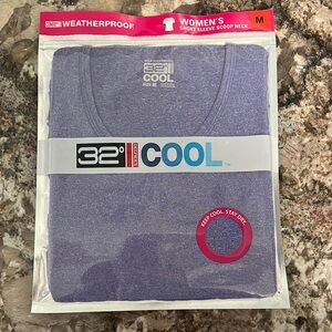 32 Degrees Women's Cool Scoop Neck Tee in Heathered Purple